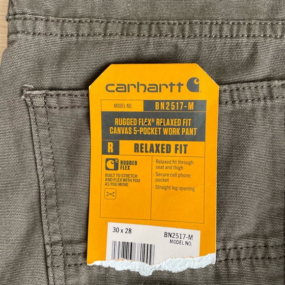 Carhartt rugged flex relaxed fit canvas 5 pocket work pant - Picture 5 of 6